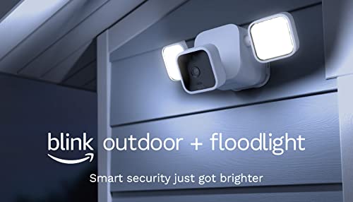 Blink Outdoor 3rd Gen + Floodlight - wireless, 2-year battery life, HD floodlight mount and smart security camera, 700 lumens, motion detection, set up in minutes - 1 camera kit (White)