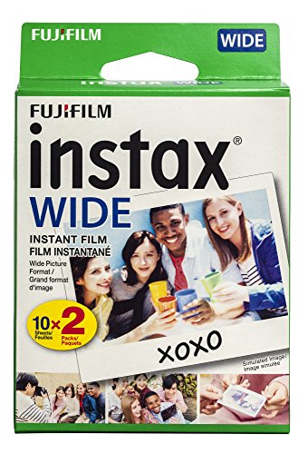 Wide Instant Film, White, 20 Exposures (5 Boxes)