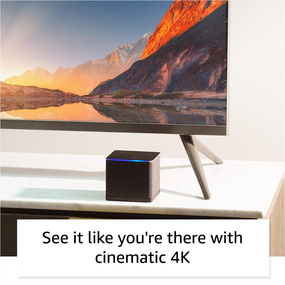 Amazon Fire TV Cube 3rd Gen 4K Ultra HD Streaming Media Player with Wi-Fi 6E - Black