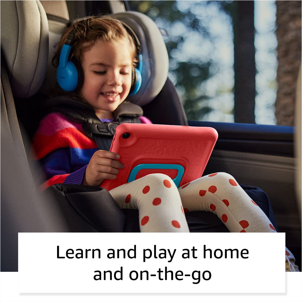 Amazon Fire 7 Kids tablet (newest model) ages 3-7. Top-selling 7" kids tablet on Amazon. Set time limits, age filters, educational goals, and more with parental controls, 16 GB, Blue
