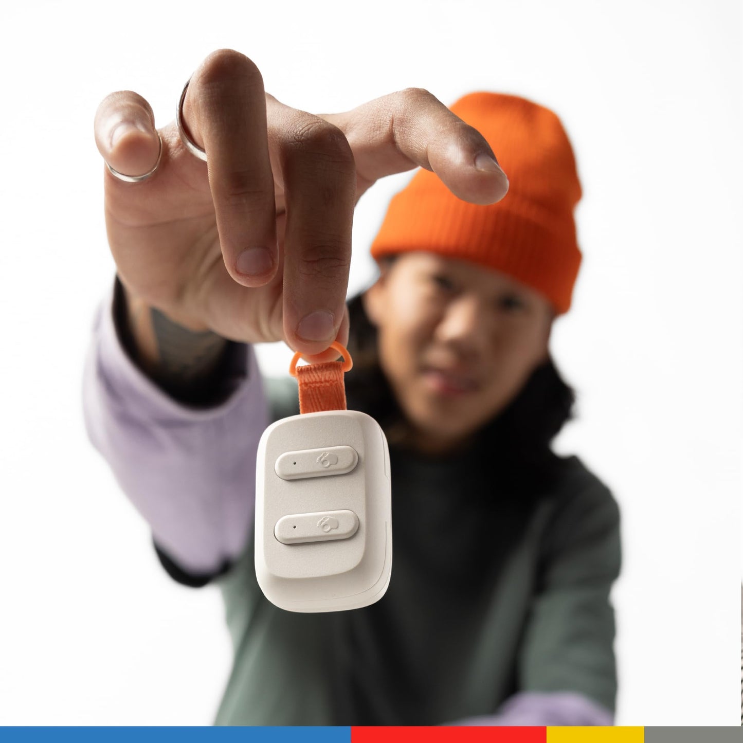 Skullcandy Dime 3 Wireless Earbuds, Bluetooth Headphones, Noise Isolating Fit, Up to 20 Hours Battery, Microphone for iPhone Android, Easy Carry with Integrated Lanyard - Bone