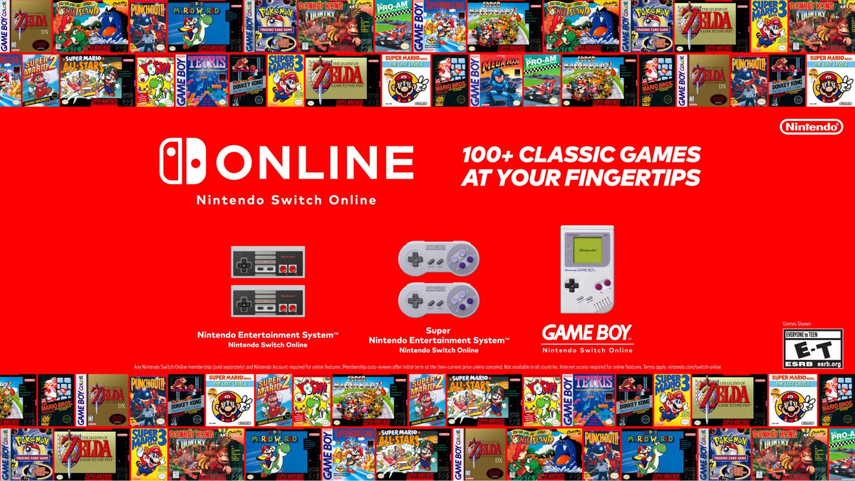 Nintendo Switch OLED Model Super Mario Bros. Wonder Bundle with Switch Online - Red/Blue