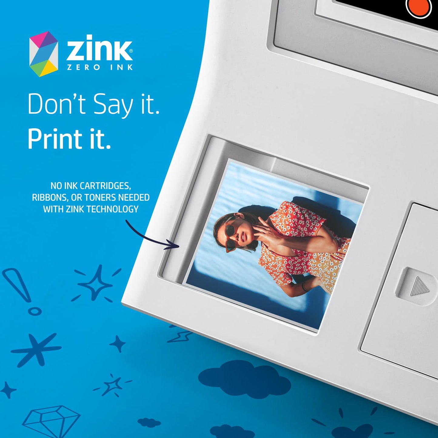 HP Sprocket 3.5 x 4.25” Zink Sticky-Backed Photo Paper (20 Pack) Compatible Sprocket 3x4 Photobooth and Photo Printer