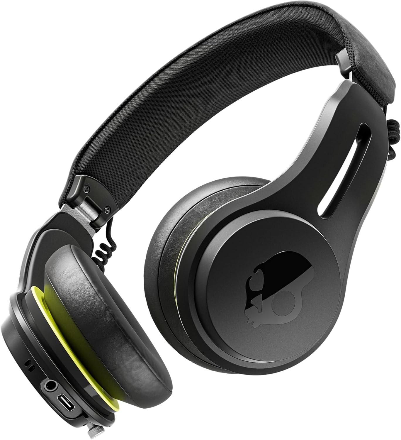 Skullcandy Icon ANC Wireless On-Ear Bluetooth Headphones, Active Noise Cancelling, Up to 60 Hours Battery, Sweat Water Resistant, Foldable and Durable, Microphone for iPhone Android - True Black