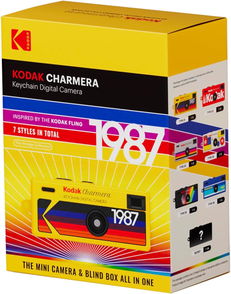 Kodak Charmera Keychain Digital Camera Blind Box Single Box (1PC)