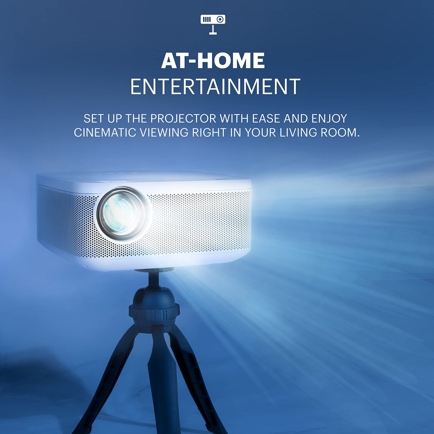KODAK FLIK X10 Full HD Multimedia Projector Kit | 1080p Mini Compact Portable Home Theater System Bundle with 100” Projection Screen, Remote Control, Tripod Stand, HDMI Cable, Hooks & Carry Case