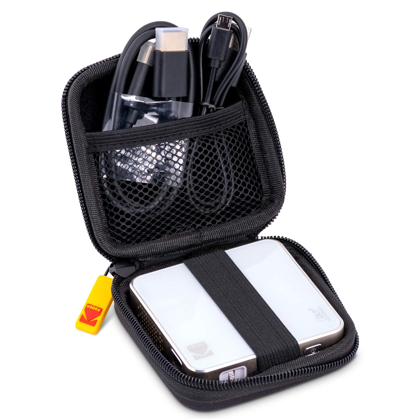 EVA Mini Projector Case, Soft-Molded Hard-Shell Carry Bag for KODAK Luma 75 Portable Projector, Shockproof, Dustproof & Water-Resistant Travel Protection Black