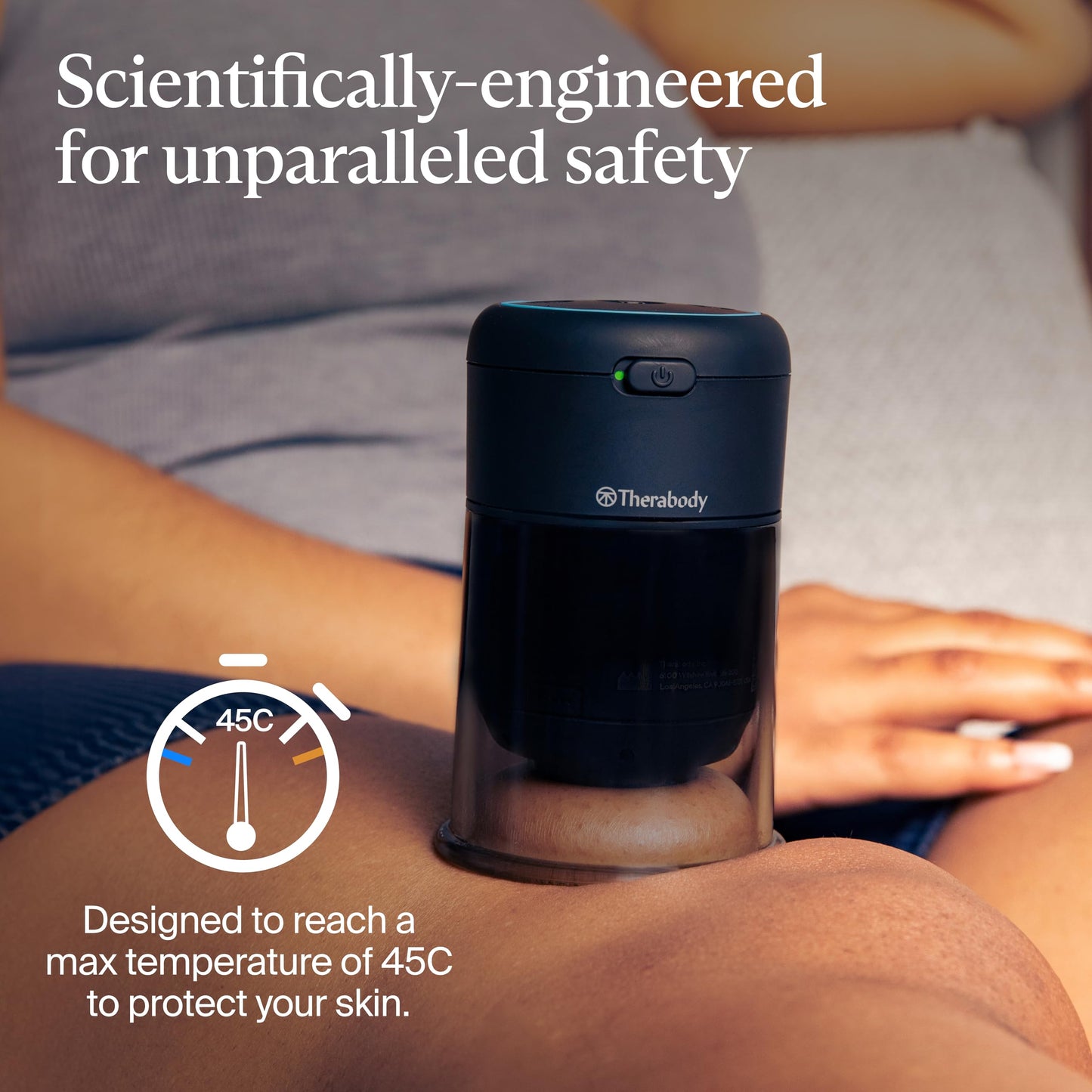 Therabody TheraCup - Portable Cupping Massage Therapy for Localized Muscle Tension Relief & Blood Circulation in Back, Shoulders, Legs and Body - Smart Cupping Therapy with ThermaVibration Technology