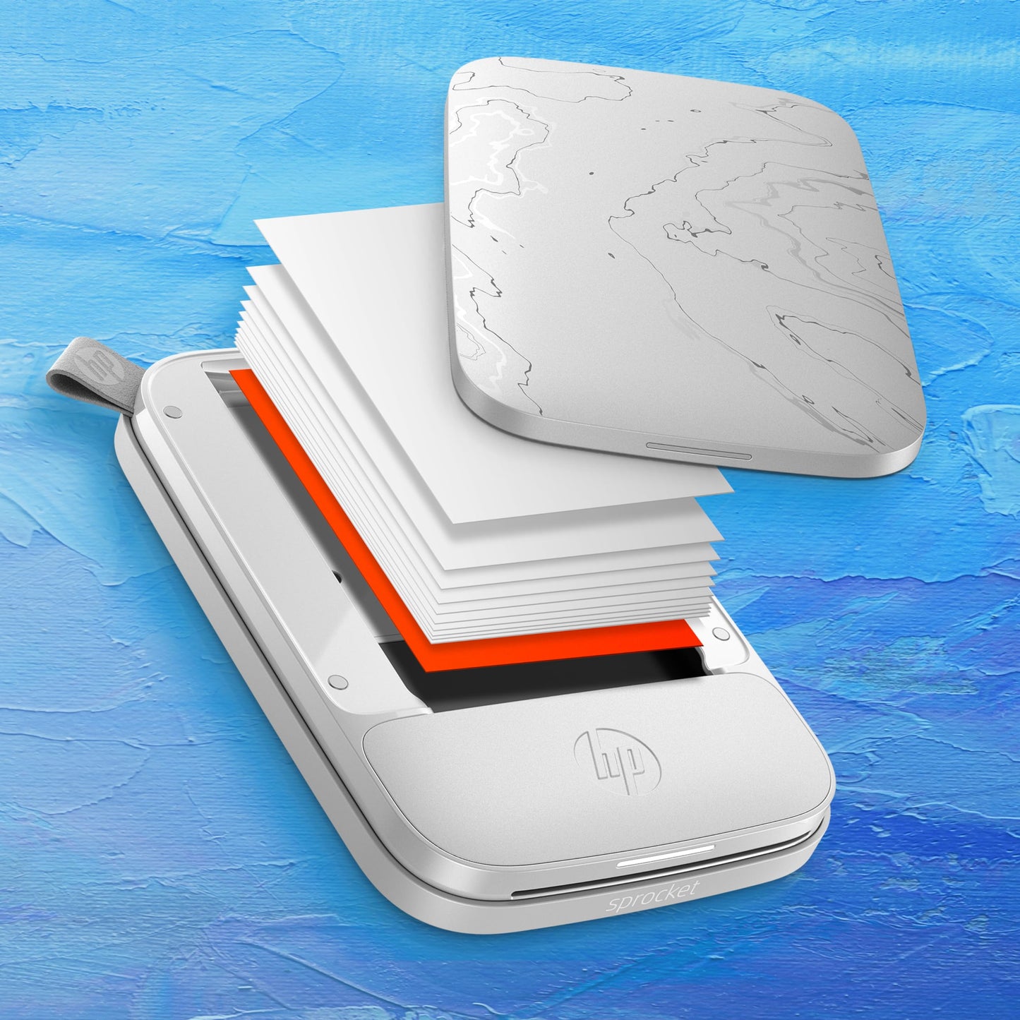 HP Sprocket Select Portable 2.3x3.4" Instant Photo Printer (Eclipse) Print Pictures on Zink Sticky-Backed Paper from your iOS & Android Device.,White