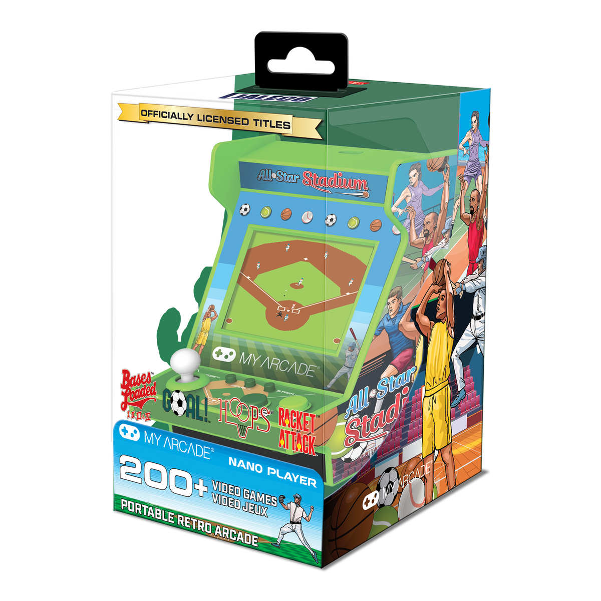 My Arcade Nano Player 4.5" All-Star Stadium Collectible Retro Arcade (207 Games in 1)