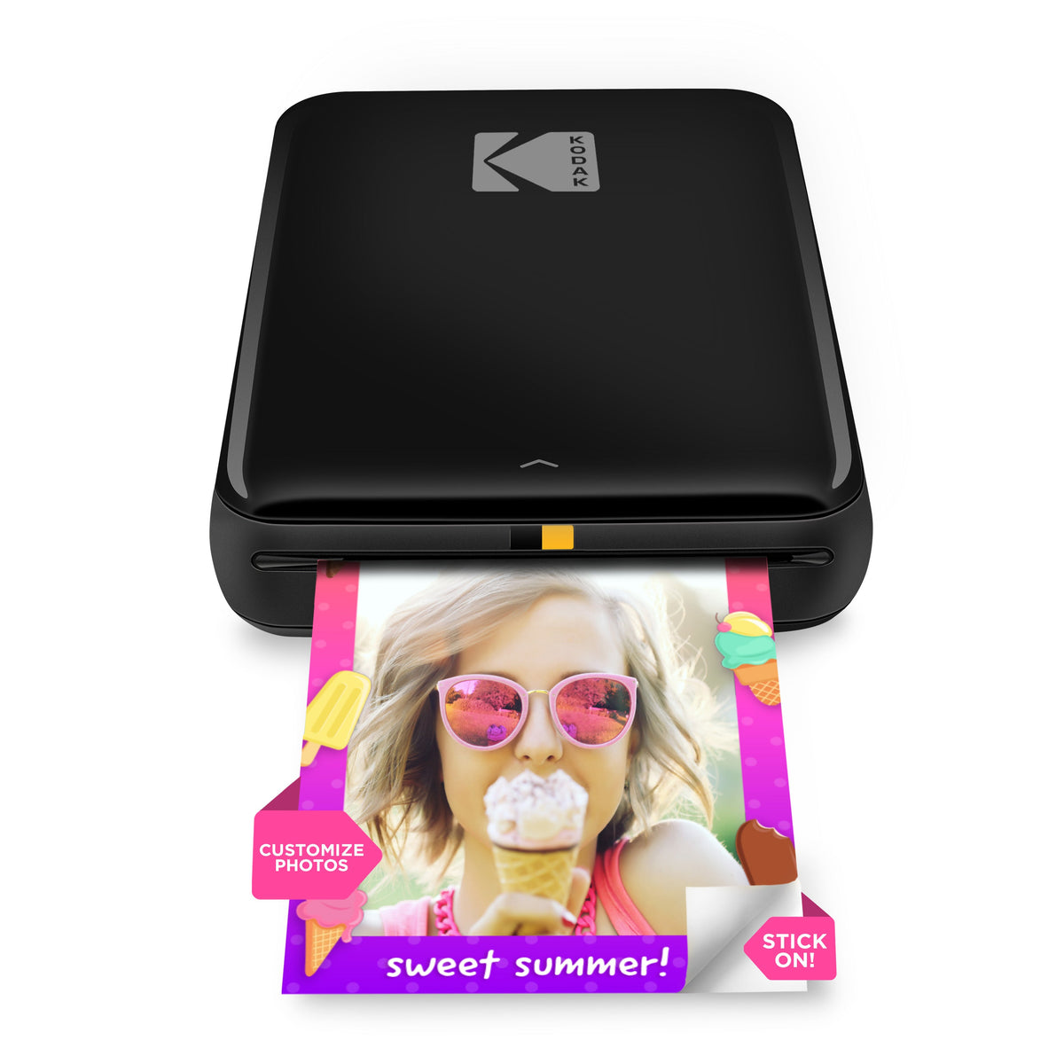 Kodak Step Wireless Mobile Photo Printer, 2x3 Zink Prints - Pink