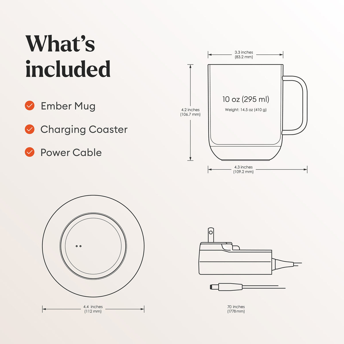 Ember Mug 2 Temperature Control Smart Mug 14 oz - Sandstone