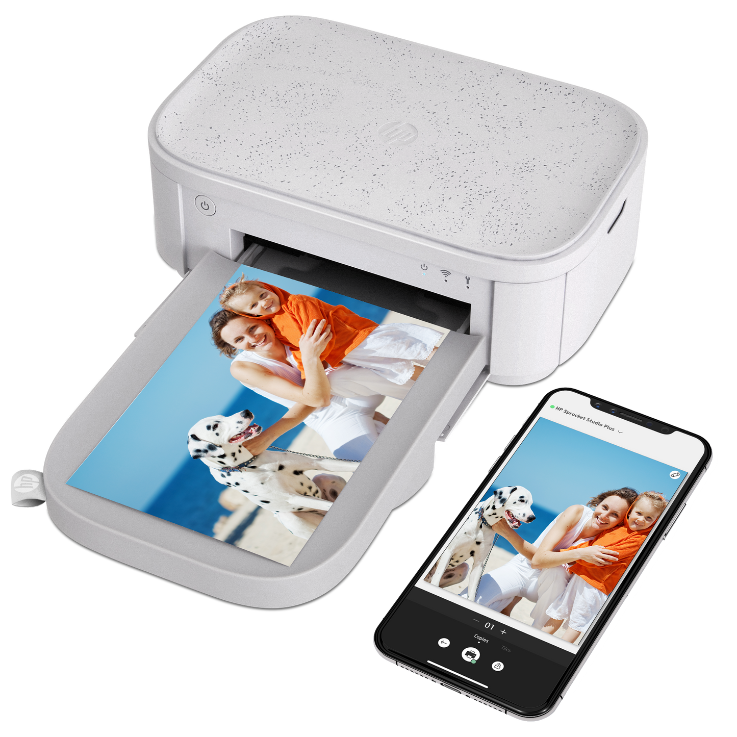 HP Sprocket Studio Plus 4x6" Wireless Instant Photo Printer - Wi-Fi, Premium Dye Sublimation, Compact - Prints Vibrant Color Pictures from iOS & Android Devices - Editing App for Fun, Creative Photos