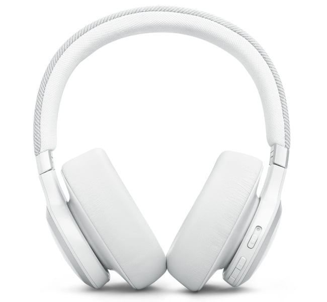 JBL Live 770NC Wireless Adaptive Noise Cancelling Over-Ear Headphones - White