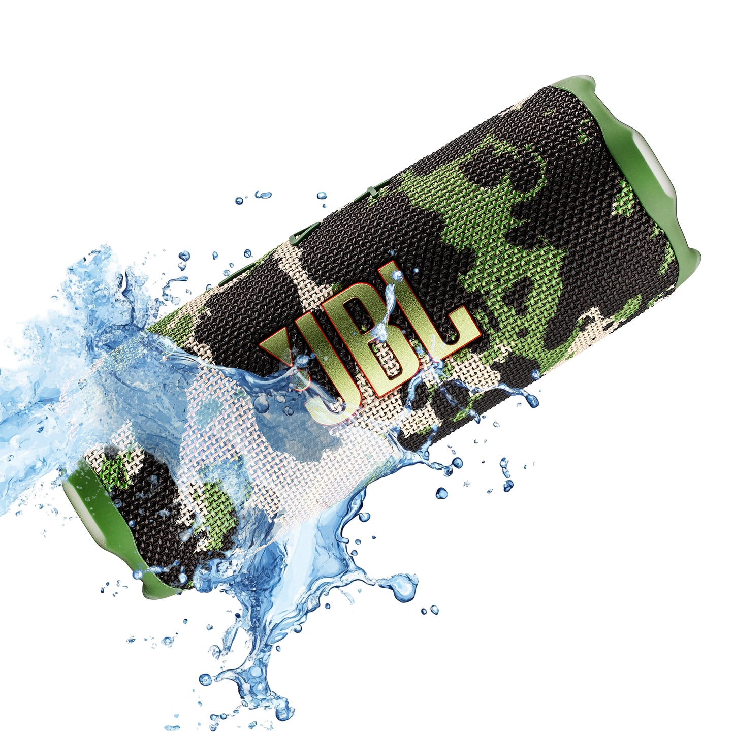 JBL Flip 7 - Portable Waterproof and Drop-Proof Speaker, Bold Pro Sound with AI Sound Boost, 16Hrs of Playtime, and PushLock System with Interchangeable Accessories (Squad)