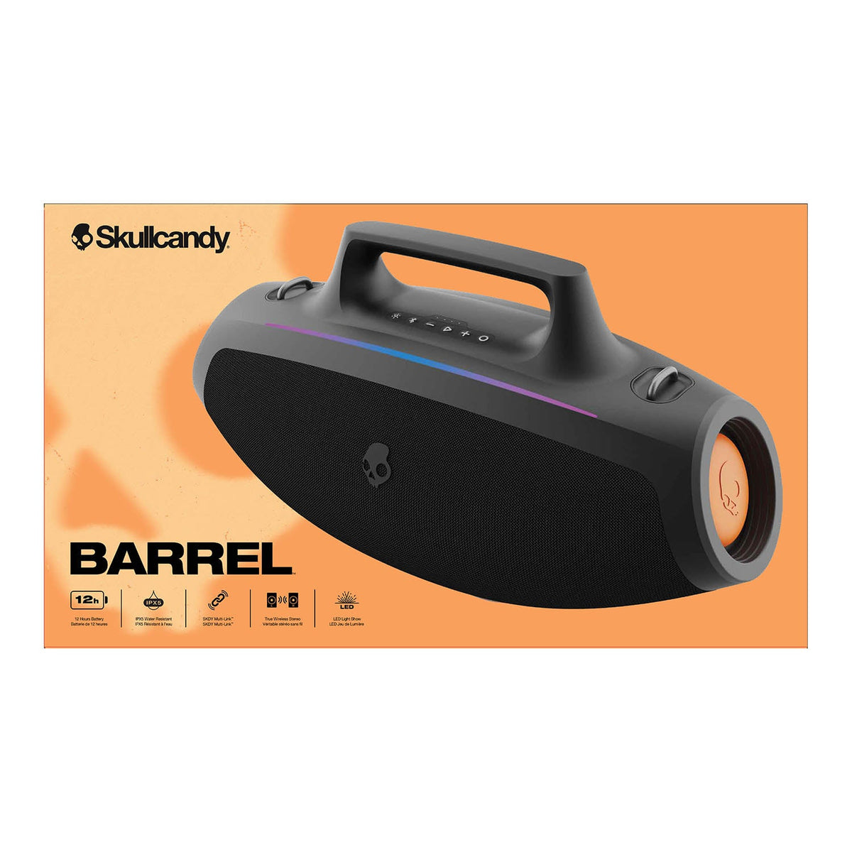 Skullcandy Barrel Boombox Wireless Bluetooth Speaker - Black