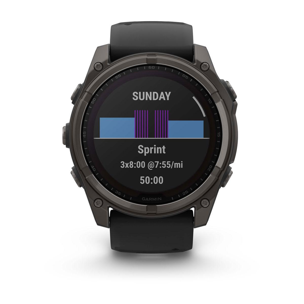 Garmin fenix 8 Solar 51mm Sapphire GPS Smartwatch - Carbon Gray Titanium/Black