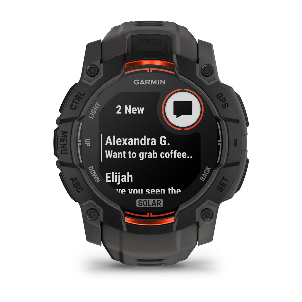 Garmin Instinct 3 Solar Rugged GPS Smartwatch 50mm - Black/Charcoal