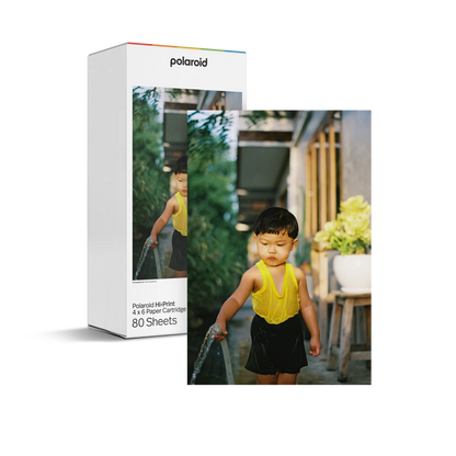 Polaroid Hi-Print 4x6 Bluetooth Photo Printer & 80 Sheet Paper Bundle