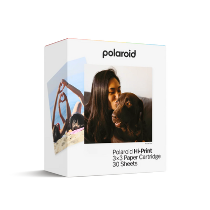 Polaroid Hi-Print 3x3 Bluetooth Pocket Photo Printer & Paper Bundle