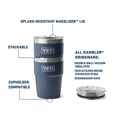 YETI Rambler 16 oz Stackable Cup with MagSlider Lid