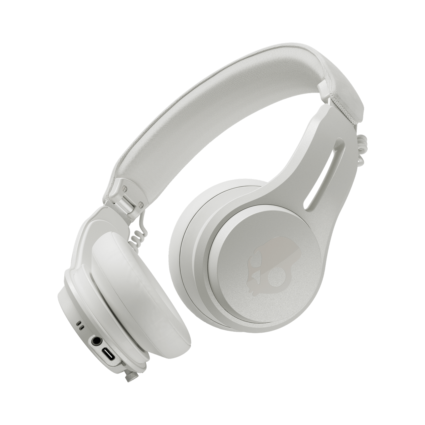 Skullcandy Icon ANC Wireless On-Ear Bluetooth Headphones, Active Noise Cancelling, Up to 60 Hours Battery, Sweat Water Resistant, Foldable and Durable, Microphone for iPhone Android - Bone