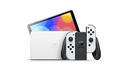 Newest 2022 Model Switch OLED Display with White Controllers and Dock - 7" 1280 x 720 OLED Touchscreen Display, 64GB Internal Storage, 802.11AC WiFi, Bluetooth 4.1, Ethernet, Type-C