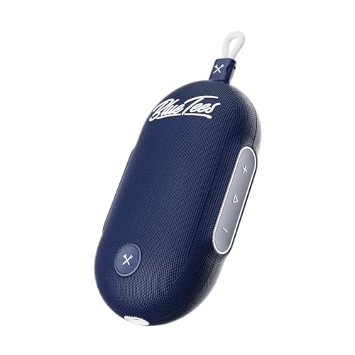 Blue Tees Golf Player Go - Compact GPS Speaker, Bluetooth Music & Audible GPS Distances, Auto Course Recognition, IPX7 Waterproof, 40,000+ Preloaded Courses, 16+ Hours Battery, Built-in Magnetic Strip