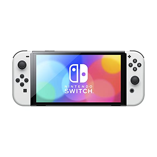 Newest 2022 Model Switch OLED Display with White Controllers and Dock - 7" 1280 x 720 OLED Touchscreen Display, 64GB Internal Storage, 802.11AC WiFi, Bluetooth 4.1, Ethernet, Type-C
