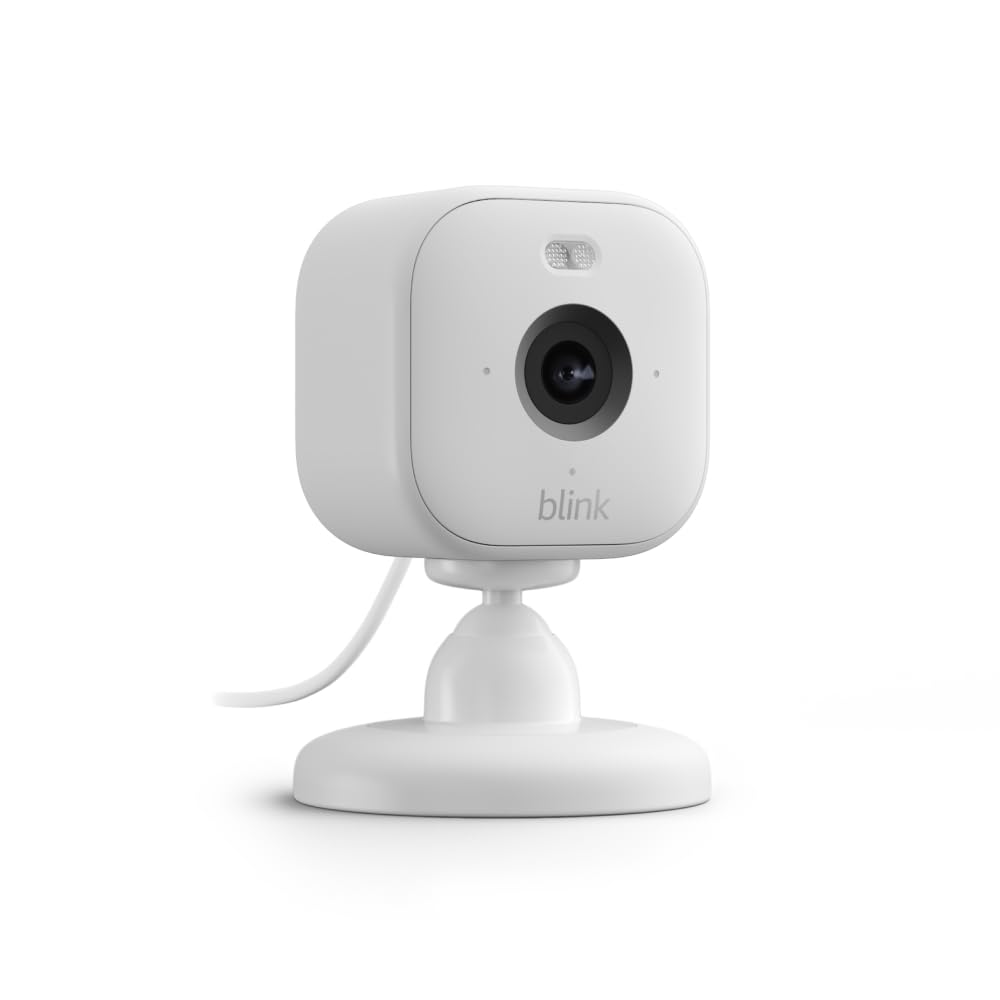 Blink Mini 2 (newest model) - Home Security & Pet Camera with HD video, color night view, motion detection, two-way audio, and built-in spotlight - 1 camera (White)