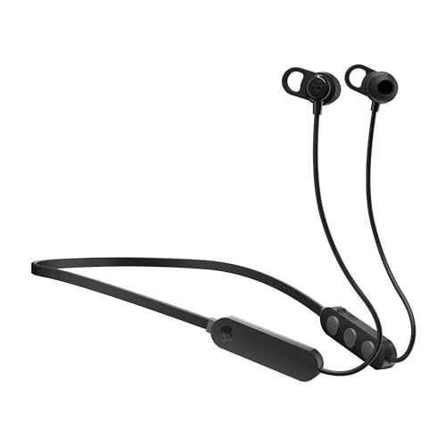 Skullcandy Jib+ Wireless Earbuds, Bluetooth Headphones, Up to 6 Hrs Battery, Noise Isolating Fit, Sweat Resistant, Built-in Microphone, iPhone Android, Ear Gel Sizes Included for Custom Fit - Black