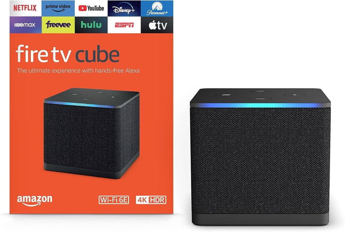 Amazon Fire TV Cube 3rd Gen 4K Ultra HD Streaming Media Player with Wi-Fi 6E - Black