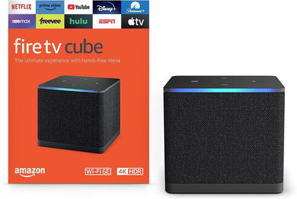 Amazon Fire TV Cube 3rd Gen 4K Ultra HD Streaming Media Player with Wi-Fi 6E - Black