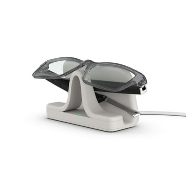 Amazon Echo Frames, an Alexa device (newest model), Smart glasses with Alexa, Modern Rectangle frames in Charcoal Gray with blue light filtering lenses