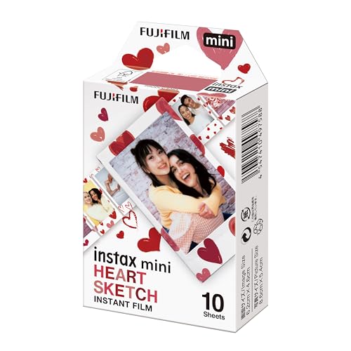 FUJIFILM Instax Mini Heart Sketch Film - 10 Exposures