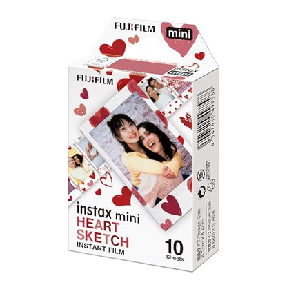 FUJIFILM Instax Mini Heart Sketch Film - 10 Exposures