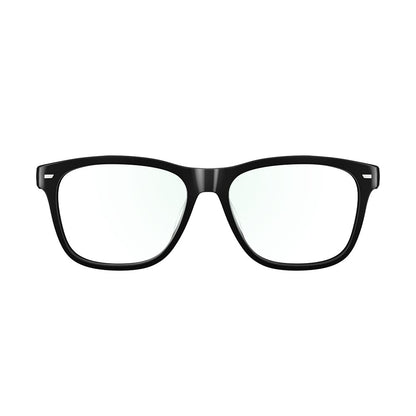 Amazon Echo Frames, an Alexa device (newest model), Smart glasses with Alexa, Square frames in Classic Black with blue light filtering lenses