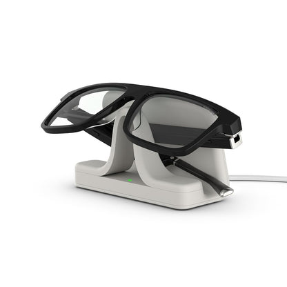 Carrera Smart Glasses with Alexa (newest model), Smart audio glasses, Sprinter black frames with blue light filtering lenses, Square