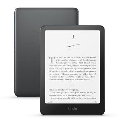 Amazon Kindle Paperwhite Signature Edition 32GB (newest model) - Our fastest Kindle with auto-adjusting front light, wireless charging, and weeks of battery life - Metallic Black