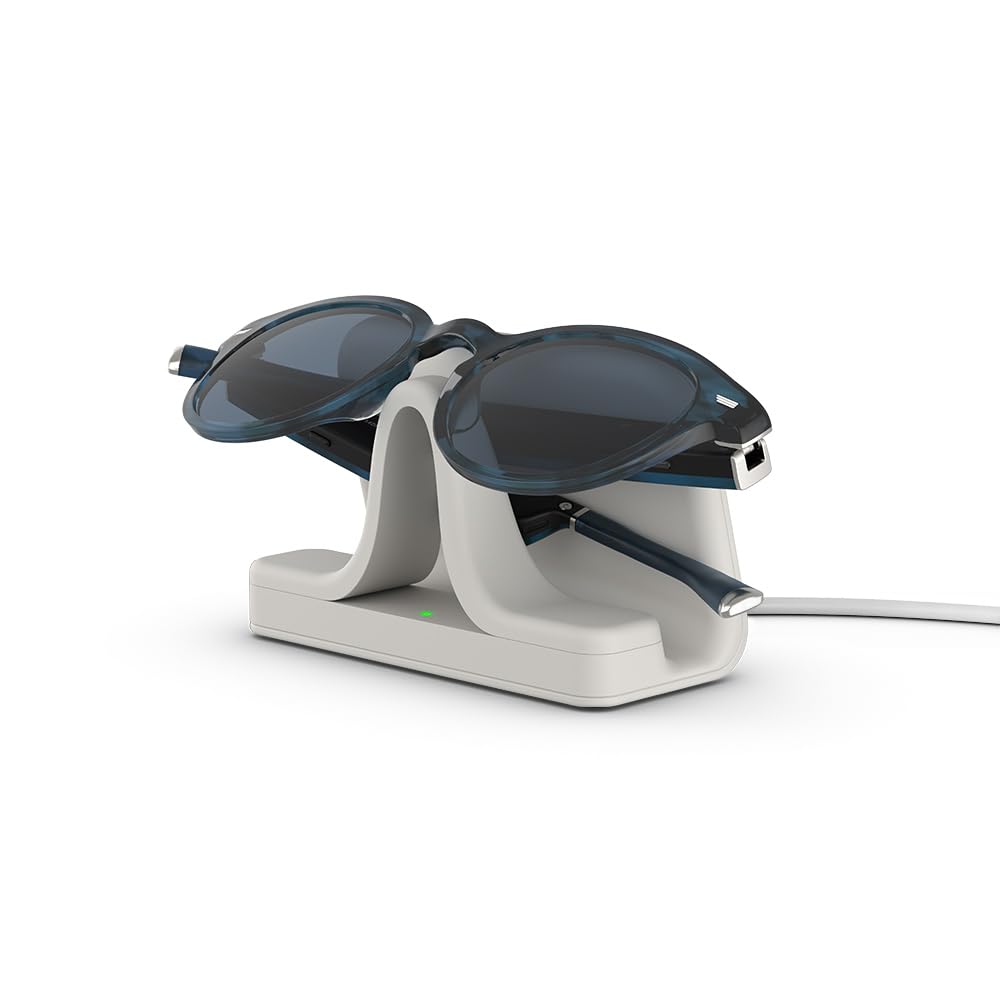 Amazon Echo Frames, an Alexa device (newest model), Smart glasses with Alexa, Round frames in Blue Tortoise with polarized sunglass lenses