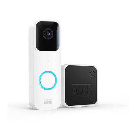 Blink Video Doorbell + Sync Module 2 - Two-way audio, HD video, two-year battery life, motion detection, chime app alerts, Works with Alexa (White)