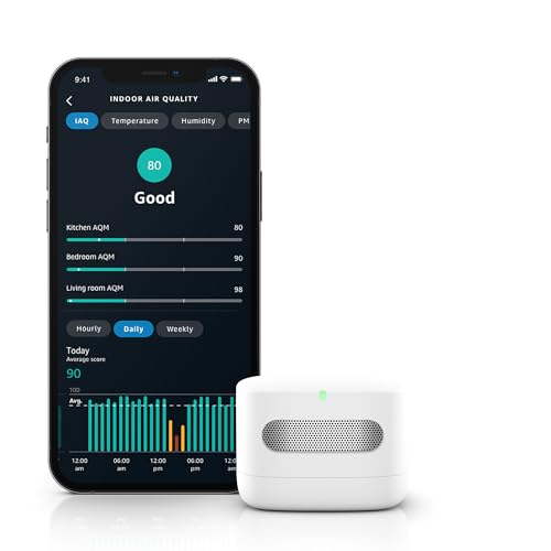 Amazon Smart Air Quality Monitor - Know your air, Works with Alexa- A Certified for Humans Device