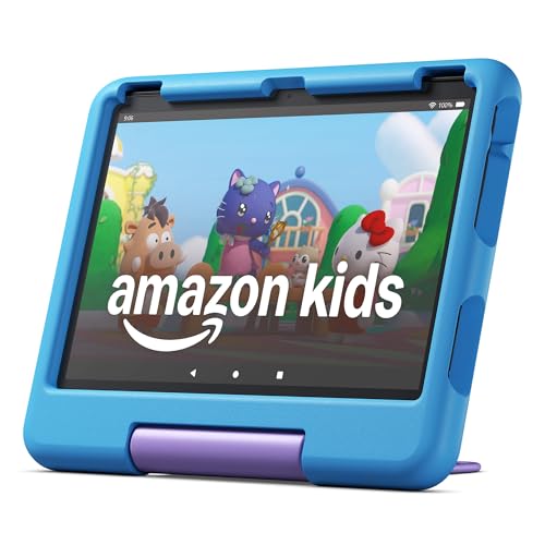 Amazon Fire HD 10 Kids tablet (newest model) ages 3-7 | Bright 10.1" HD screen with included ad-free and exclusive content, robust parental controls, 13-hr battery, 32 GB, Blue