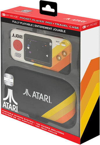 My Arcade Pocket Player Pro Atari Portable Gaming System with Travel Case (100 Games in 1)