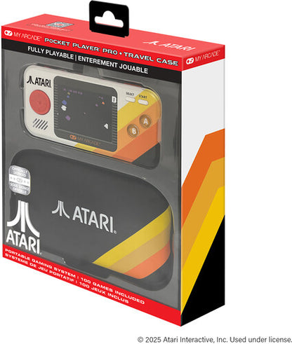 My Arcade Pocket Player Pro Atari Portable Gaming System with Travel Case (100 Games in 1)