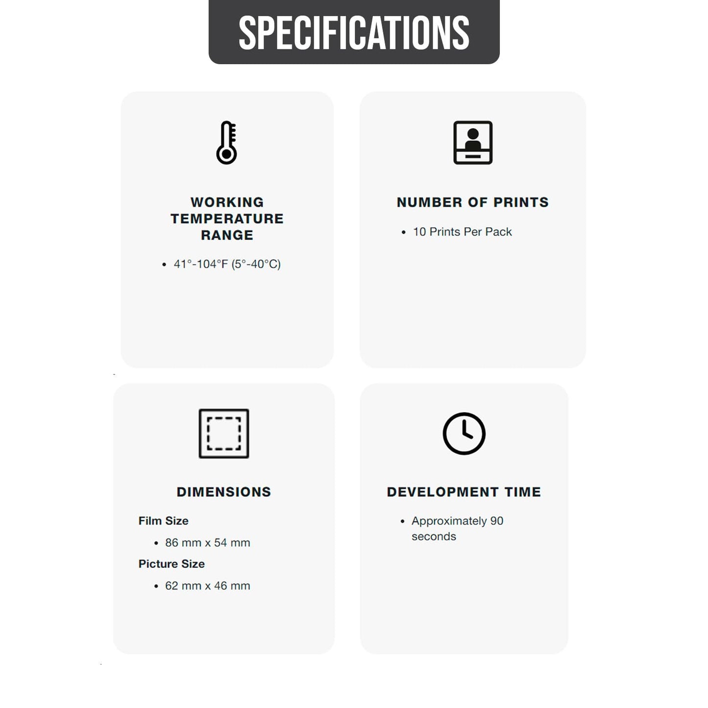 Fujifilm Instax Mini Soft Lavender Instant Film - 10 Exposures