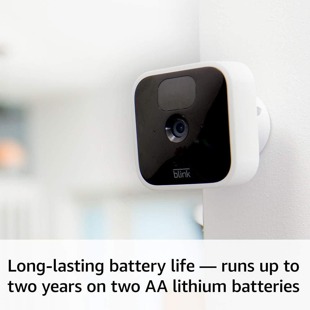 Blink Indoor - wireless, HD security camera with two-year battery life, motion detection, and two-way audio - 2 camera system