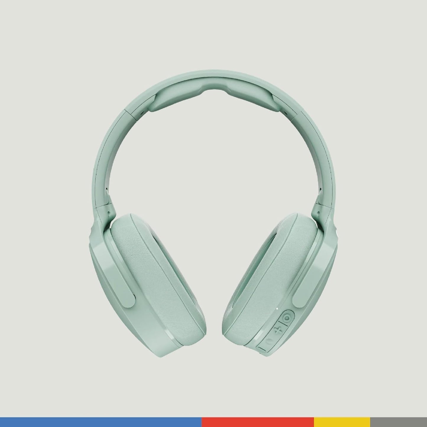 Skullcandy Hesh ANC Wireless Over-Ear Bluetooth Headphones, Active Noise Cancelling, Up to 22 Hrs Battery, Foldable Lightweight Design, Microphone for iPhone Android - Preppy Sage