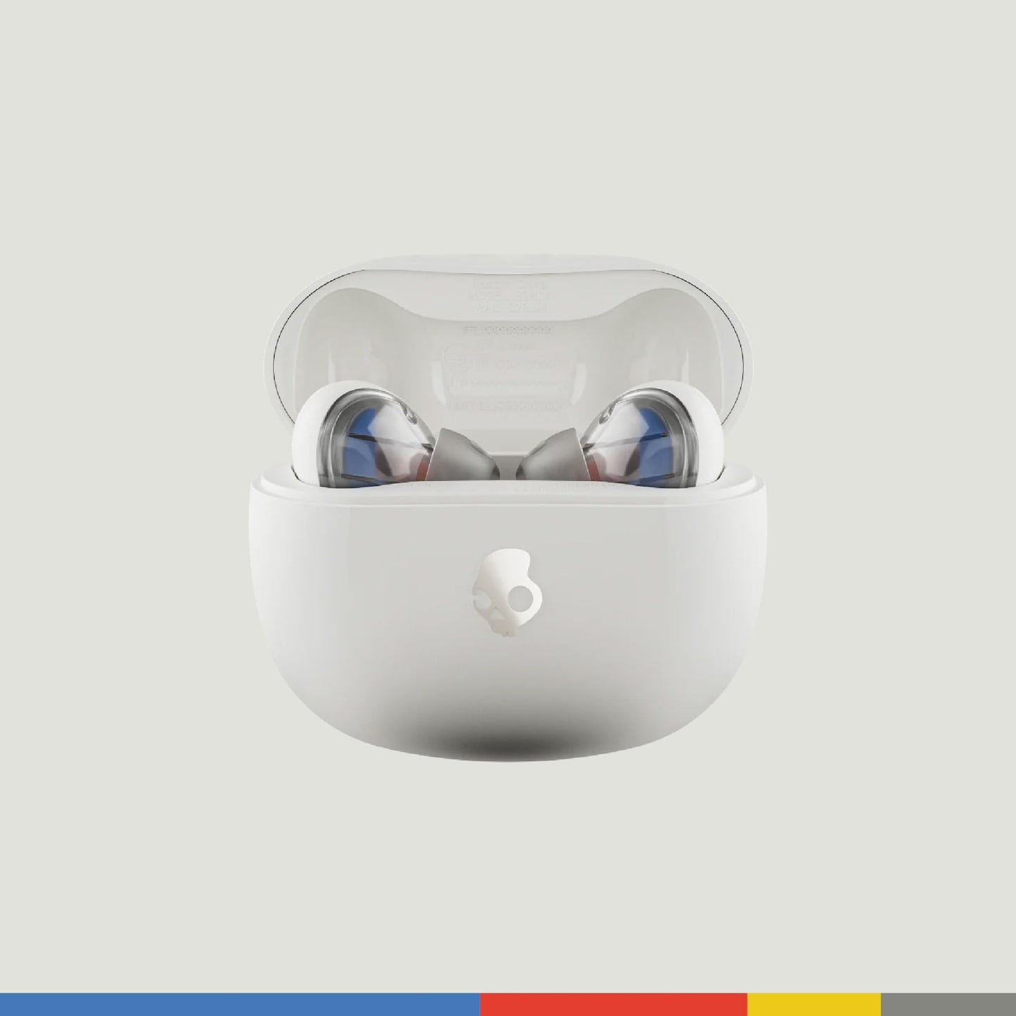 Skullcandy Rail ANC Wireless Earbuds, Bluetooth Headphones, Active Noise Cancelling, Up to 38 Hours Battery, Microphone for iPhone Android, Customizable via Skull-iQ App - Bone