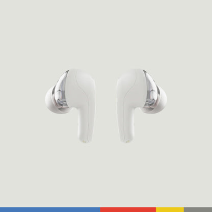 Skullcandy Rail ANC Wireless Earbuds, Bluetooth Headphones, Active Noise Cancelling, Up to 38 Hours Battery, Microphone for iPhone Android, Customizable via Skull-iQ App - Bone